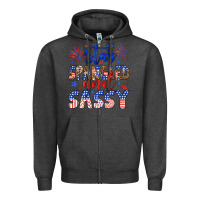 Charcoal Heather star spangled and sassy Zipper Hoodie - Artiststas