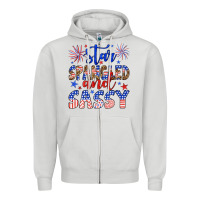 Dove Grey star spangled and sassy Zipper Hoodie - Artiststas