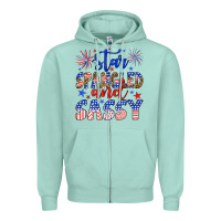 Seafoam star spangled and sassy Zipper Hoodie - Artiststas
