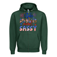 Sports Green star spangled and sassy Zipper Hoodie - Artiststas