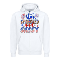 White star spangled and sassy Zipper Hoodie - Artiststas