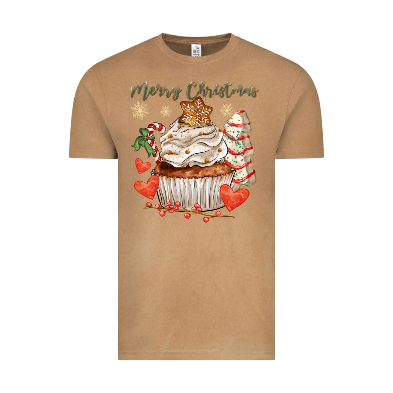Merry Christmas Cupcake Vintage Tee by CowGirlArtShop | Teevron