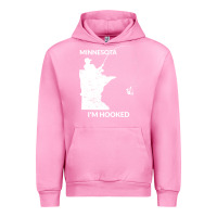 Fuchsia Pink MN Minnesota Fishing T Gift for Fishermen and Anglers Urban Hoodie - longCreatives