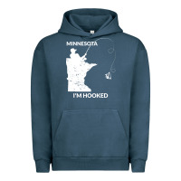 Pigment Midnight Navy MN Minnesota Fishing T Gift for Fishermen and Anglers Urban Hoodie - longCreatives