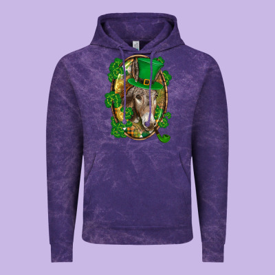 St. Patrick's Day Donkey Vintage Hoodie Designed By Cowgirlartshop