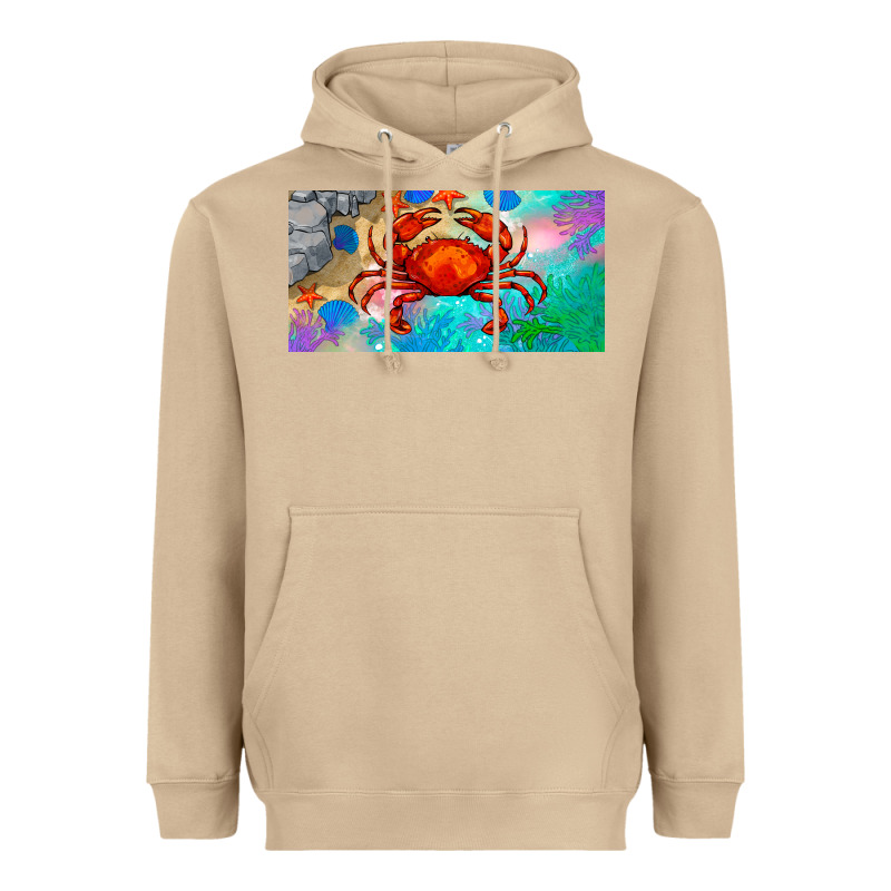 Crab License Plate Heavyweight Hoodie by BarkalooDesign | Teevron
