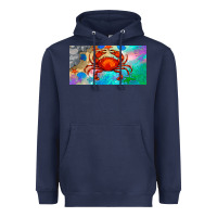 Navy crab license plate Heavyweight Hoodie - BarkalooDesign