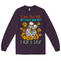 Plum i love you till my lungs give out Long Sleeve Tee - OliviaCreatesArt