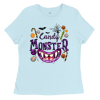 Baby Blue Candy Monster Ladies Tee - texasbilliewilder