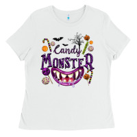 White Candy Monster Ladies Tee - texasbilliewilder
