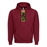 Burgundy dinosaur parasaurolophus pen wrap Zipper Hoodie - Artiststas