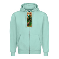 Seafoam dinosaur parasaurolophus pen wrap Zipper Hoodie - Artiststas