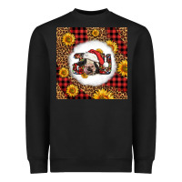 Joy Christmas Cow Heavyweight Sweatshirt | Teevron