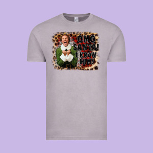 Omg Santa I Know Him Elf Vintage Tee Designed By Cowgirlartshop