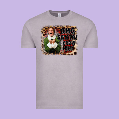 Omg Santa I Know Him Elf Vintage Tee Designed By Cowgirlartshop