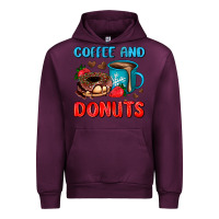 Mauve Wine coffee and donuts Urban Hoodie - AdoDesignShop
