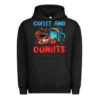 Pigment Black coffee and donuts Urban Hoodie - AdoDesignShop