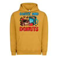 Pigment Peanut Butter coffee and donuts Urban Hoodie - AdoDesignShop
