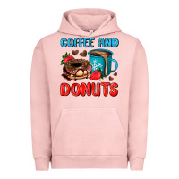 Pigment Salmon coffee and donuts Urban Hoodie - AdoDesignShop