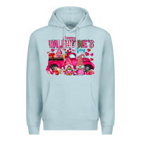Blue Mist Happy Valentines Day Premium Hoodie - CowhideDigitalArt