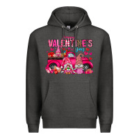 Charcoal Heather Happy Valentines Day Premium Hoodie - CowhideDigitalArt