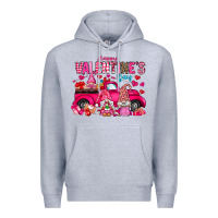 Heather Grey Happy Valentines Day Premium Hoodie - CowhideDigitalArt