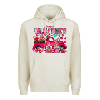 Oatmeal Heather Happy Valentines Day Premium Hoodie - CowhideDigitalArt