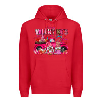 Red Happy Valentines Day Premium Hoodie - CowhideDigitalArt