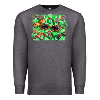 Charcoal Heather sunglasses background Premium Sweatshirt - BarkalooDesign