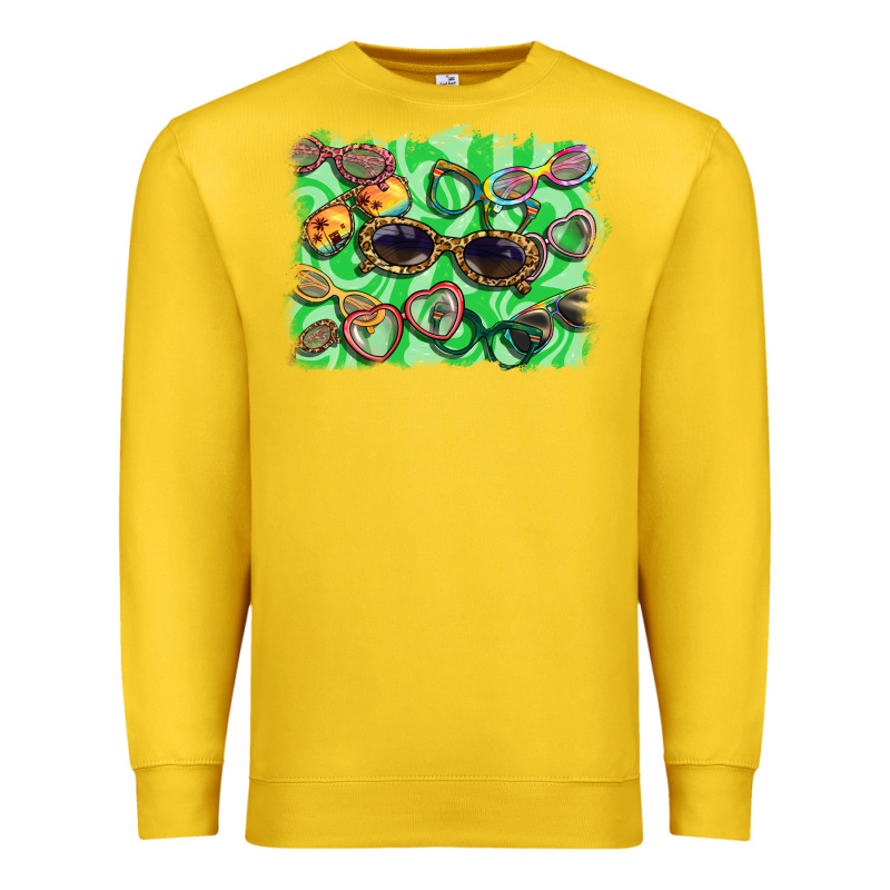 Sunglasses Background Premium Sweatshirt by BarkalooDesign | Teevron