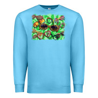 Ocean Blue sunglasses background Premium Sweatshirt - BarkalooDesign