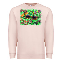 Pale Pink sunglasses background Premium Sweatshirt - BarkalooDesign