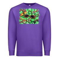 Purple sunglasses background Premium Sweatshirt - BarkalooDesign