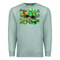 Seafoam sunglasses background Premium Sweatshirt - BarkalooDesign