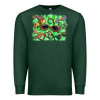 Sports Green sunglasses background Premium Sweatshirt - BarkalooDesign