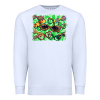 White sunglasses background Premium Sweatshirt - BarkalooDesign