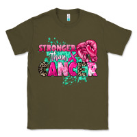 Army Green Stronger than Cancer Classic Tee - HowdyJamesFarm