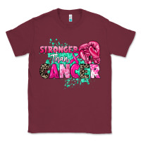 Burgundy Stronger than Cancer Classic Tee - HowdyJamesFarm