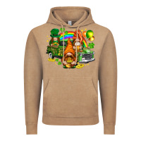 Vintage Coffee St. Patrick's Day gnomies with leopard tumbler Vintage Hoodie - HowdyJamesFarm