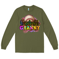 Army Green baseball granny Long Sleeve Tee - OliviaCreatesArt