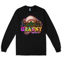 Black baseball granny Long Sleeve Tee - OliviaCreatesArt
