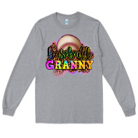 Heather Grey baseball granny Long Sleeve Tee - OliviaCreatesArt