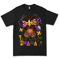 Black mardi gras mama afro messy bun Premium Tee - texasbilliewilder