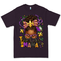 Plum mardi gras mama afro messy bun Premium Tee - texasbilliewilder