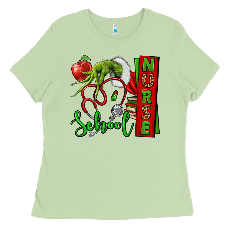 Christmas Character Nurse Ladies Tee by NancyCooperArtShop | Teevron