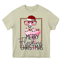 Mossy Merryy Flocking Christmas Flamingo Heavy Core Tee - Bettercallsaul