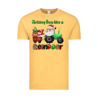 Vintage Mustard nothing runs like a reindeer Vintage Tee - CowGirlArtShop