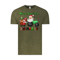 Vintage Olive nothing runs like a reindeer Vintage Tee - CowGirlArtShop