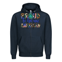 Navy proud to be an american Zipper Hoodie - Artiststas