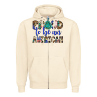 Sandshell proud to be an american Zipper Hoodie - Artiststas